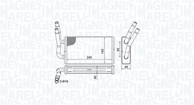 350218450000 MAGNETI MARELLI Теплообменник, отопление салона