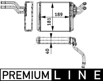 AH91000P MAHLE Теплообменник, отопление салона