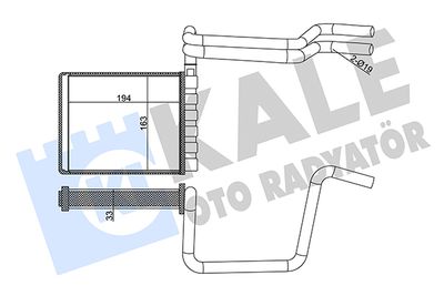 355125 KALE OTO RADYATÖR Теплообменник, отопление салона