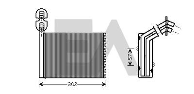 45C77016 EACLIMA Теплообменник, отопление салона