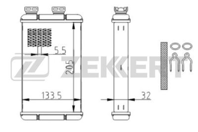 MK5132 ZEKKERT Теплообменник, отопление салона