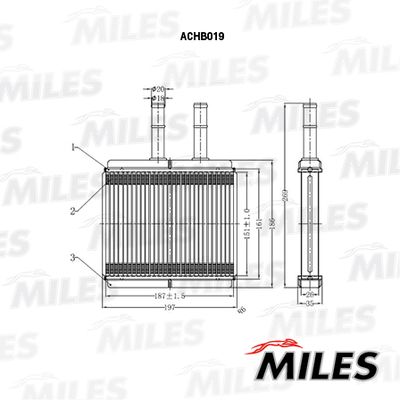 ACHB019 MILES Теплообменник, отопление салона