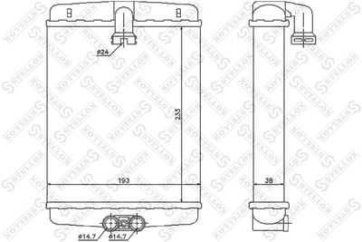 1035120SX STELLOX Теплообменник, отопление салона