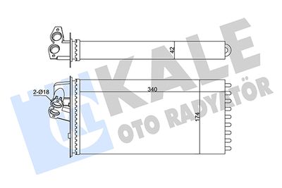 346795 KALE OTO RADYATÖR Теплообменник, отопление салона