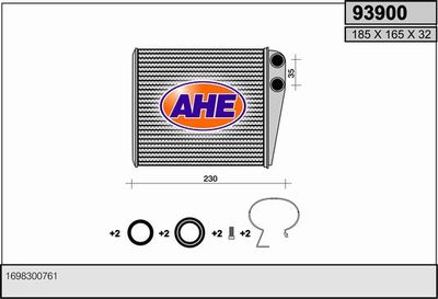 93900 AHE Теплообменник, отопление салона