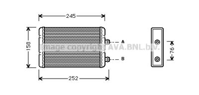 FTA6220 AVA QUALITY COOLING Теплообменник, отопление салона