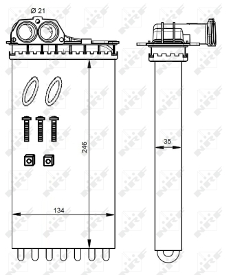 WG2162086 WILMINK GROUP Теплообменник, отопление салона