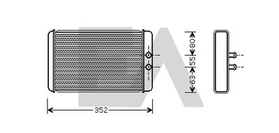 45C25022 EACLIMA Теплообменник, отопление салона
