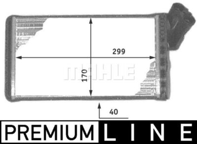 AH104000P MAHLE Теплообменник, отопление салона