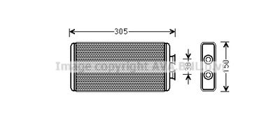 TO6693 AVA QUALITY COOLING Теплообменник, отопление салона