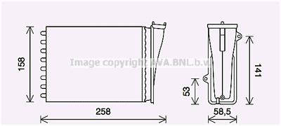 PE6413 AVA QUALITY COOLING Теплообменник, отопление салона