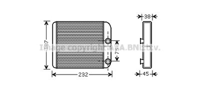 VO6129 AVA QUALITY COOLING Теплообменник, отопление салона