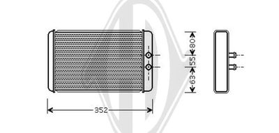 DCM1080 DIEDERICHS Теплообменник, отопление салона