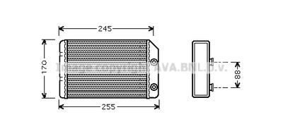 OL6315 AVA QUALITY COOLING Теплообменник, отопление салона