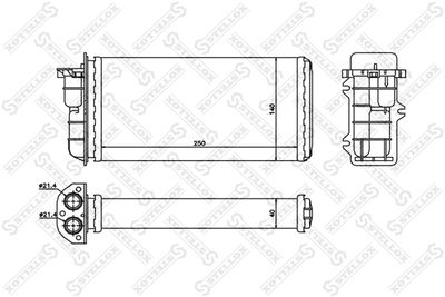 1035008SX STELLOX Теплообменник, отопление салона