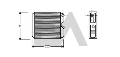 45C54021 EACLIMA Теплообменник, отопление салона