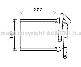 TOA6727 AVA QUALITY COOLING Теплообменник, отопление салона