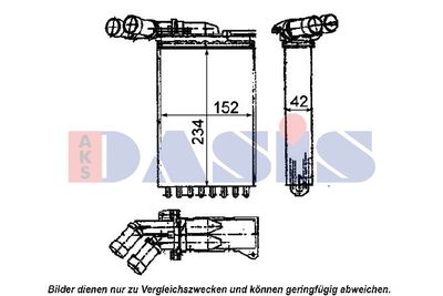 049008N AKS DASIS Теплообменник, отопление салона