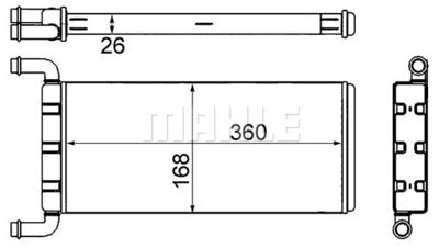 AH241000S MAHLE Теплообменник, отопление салона