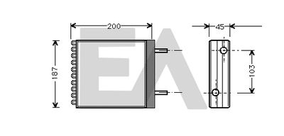 45C78003 EACLIMA Теплообменник, отопление салона