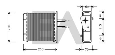 45C25015 EACLIMA Теплообменник, отопление салона
