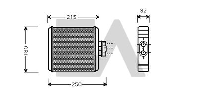 45C77010 EACLIMA Теплообменник, отопление салона