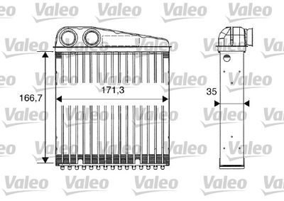 812250 VALEO Теплообменник, отопление салона