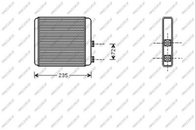 OP017H005 PRASCO Теплообменник, отопление салона