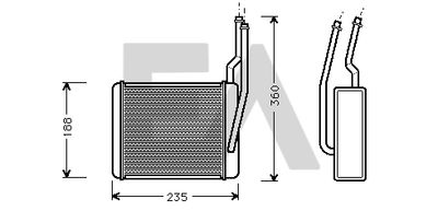 45C22021 EACLIMA Теплообменник, отопление салона