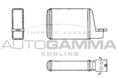 101626 AUTOGAMMA Теплообменник, отопление салона