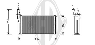 DCM1270 DIEDERICHS Теплообменник, отопление салона