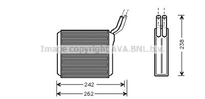 OL6205 AVA QUALITY COOLING Теплообменник, отопление салона