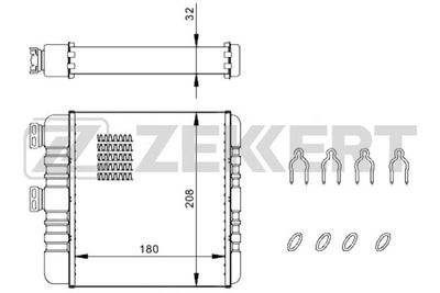 MK5087 ZEKKERT Теплообменник, отопление салона