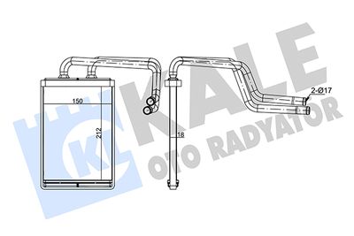 347140 KALE OTO RADYATÖR Теплообменник, отопление салона