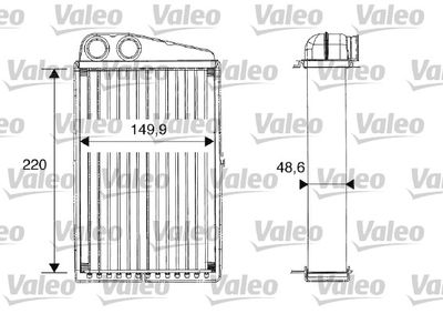 812247 VALEO Теплообменник, отопление салона