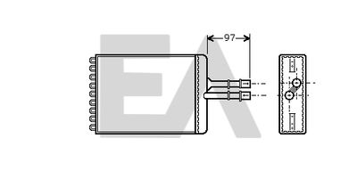 45C54018 EACLIMA Теплообменник, отопление салона