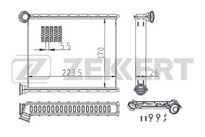 MK5114 ZEKKERT Теплообменник, отопление салона