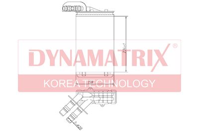 DR73252 DYNAMATRIX Теплообменник, отопление салона