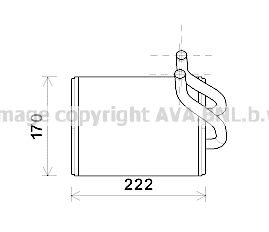 KA6170 AVA QUALITY COOLING Теплообменник, отопление салона