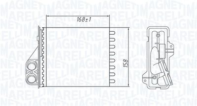 350218479000 MAGNETI MARELLI Теплообменник, отопление салона