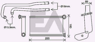 45C55013 EACLIMA Теплообменник, отопление салона