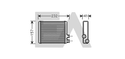 45C10015 EACLIMA Теплообменник, отопление салона