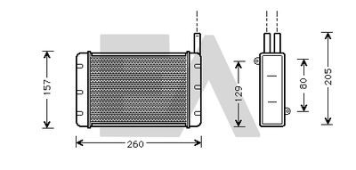 45C05004 EACLIMA Теплообменник, отопление салона