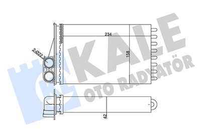 352055 KALE OTO RADYATÖR Теплообменник, отопление салона