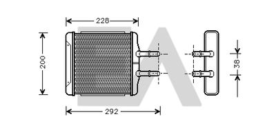 45C20005 EACLIMA Теплообменник, отопление салона