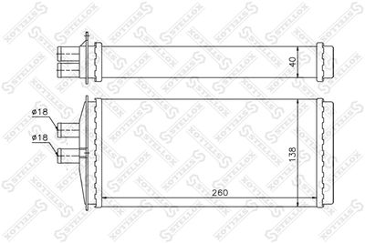 1035109SX STELLOX Теплообменник, отопление салона