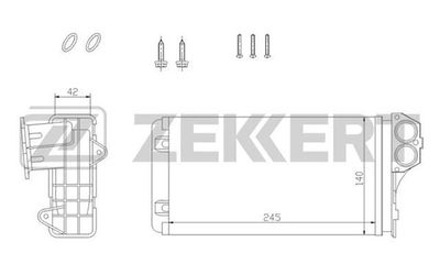 MK5088 ZEKKERT Теплообменник, отопление салона