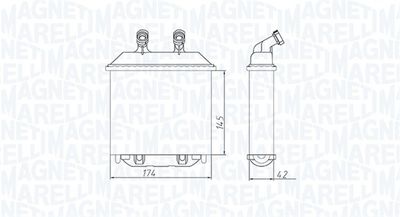 350218415000 MAGNETI MARELLI Теплообменник, отопление салона