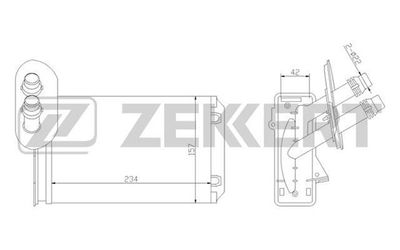 MK5035 ZEKKERT Теплообменник, отопление салона