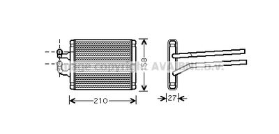 KA6095 AVA QUALITY COOLING Теплообменник, отопление салона